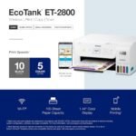 Epson EcoTank ET-2800 Wireless Color All-in-One Cartridge-Free Supertank Printer with