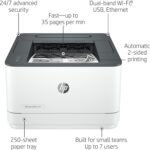 HP LaserJet Pro 3001dw Wireless Black & White Printer (Renewed)