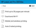 HP LaserJet Pro 3001dw Wireless Black & White Printer, Best-for-Office