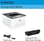 HP LaserJet Pro 3001dw Wireless Black & White Printer, Best-for-Office