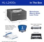 Brother HL-L2400D Compact Monochrome Laser Printer with Duplex Printing, USB