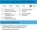 HP Color LaserJet Pro MFP 4301fdw Wireless All-in-One Color Laser