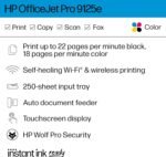 HP OfficeJet Pro 9125e All-in-One Printer, Color, Printer-for-Small Medium Business,