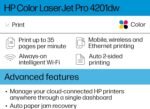 HP Color LaserJet Pro 4201dw Wireless Color Laser Printer, Best-for-Office