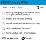 HP ENVY Inspire 7255e Wireless Color Thermal Inkjet Printer, Print,