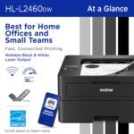 Brother HL-L2460DW Wireless Compact Monochrome Laser Printer with Duplex, Mobile