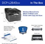 Brother DCP-L2640DW Wireless Compact Monochrome Multi-Function Laser Printer with Copy