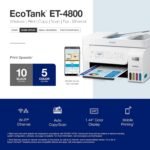 Epson EcoTank ET-4800 Wireless All-in-One Cartridge-Free Supertank Printer with Scanner,