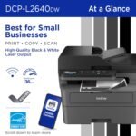 Brother DCP-L2640DW Wireless Compact Monochrome Multi-Function Laser Printer with Copy