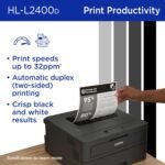 Brother HL-L2400D Compact Monochrome Laser Printer with Duplex Printing, USB