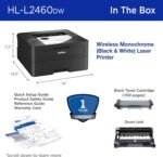 Brother HL-L2460DW Wireless Compact Monochrome Laser Printer with Duplex, Mobile